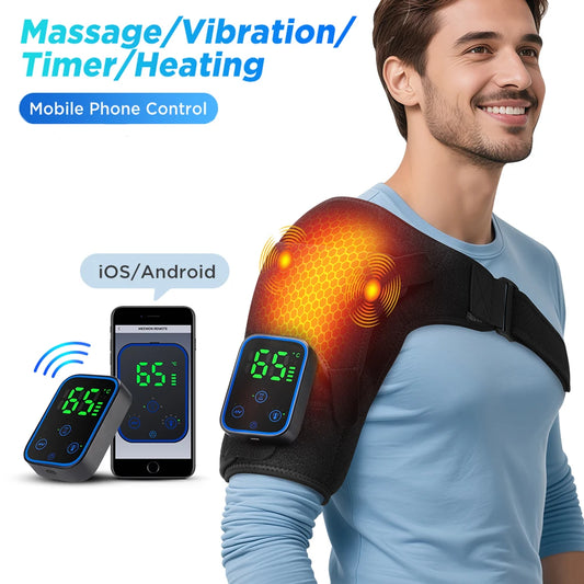 Smart Cordless Shoulder Heating Massager with Vibration & App Control