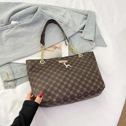 Luxury Vintage PU Tote Bag