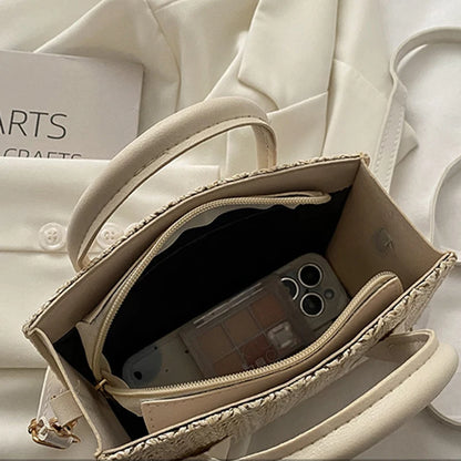 Luxury Floral Woven Crossbody