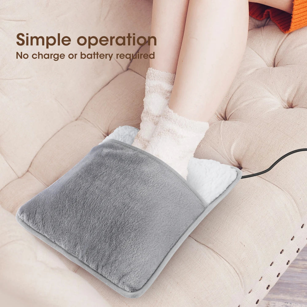Electric Heated Foot Warmer - Adjustable Temperature & Timer Desk Heating Pad - 22