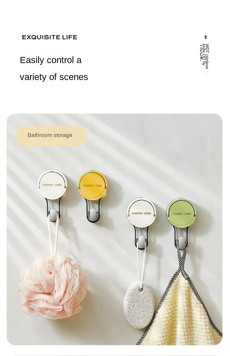 Heavy Duty Vacuum Suction Hooks | Traceless No-Drill Wall Hooks