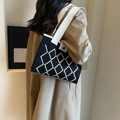 Luxury Knit Trendy Tote