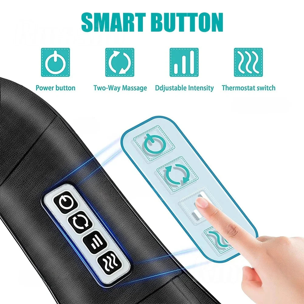 Shiatsu Neck & Shoulder Massager with Heat - Electric Back Massage