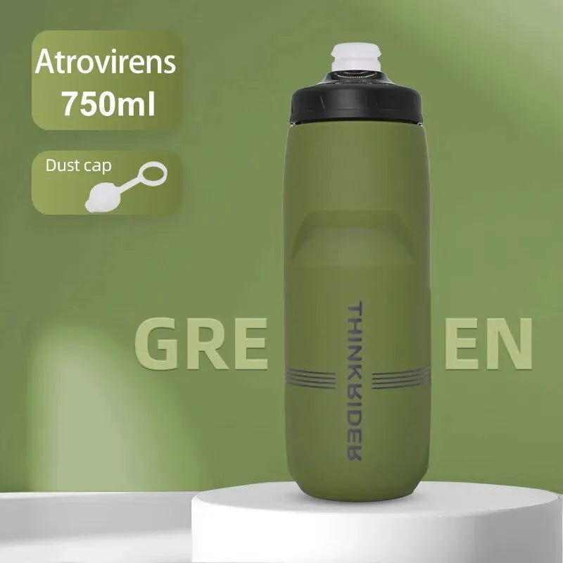 ThinkRider Sports Water Bottle - Leak-Proof Squeeze Bottle for Cycling & MTB