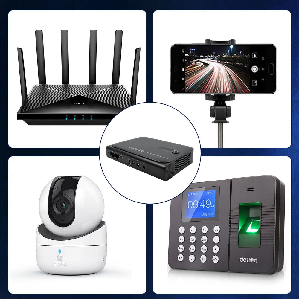 Mini Portable UPS Backup Power Supply for WiFi Routers & Security Cameras - 25