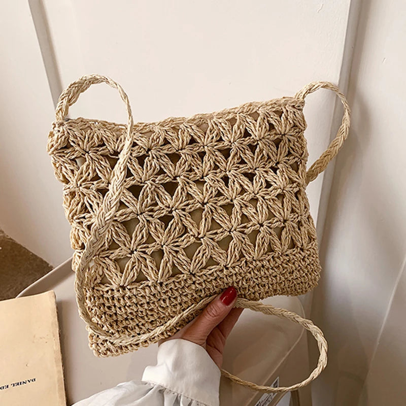 Luxury Woven Straw Crossbody