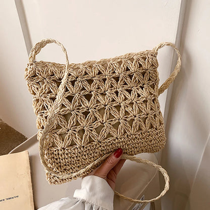 Luxury Woven Straw Crossbody