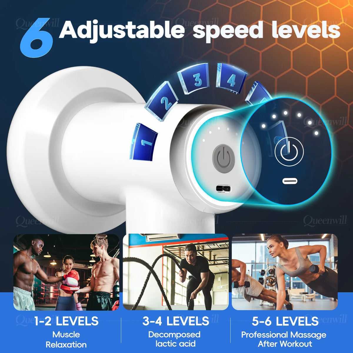 Portable Deep Tissue Body Shaping Massager - Rechargeable Muscle Massage Gun