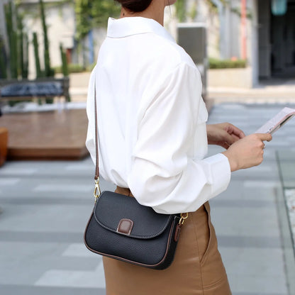 Luxury Contrast Flap Crossbody