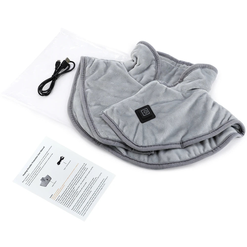 USB Electric Heated Neck and Shoulder Heating Pad with 3 Adjustable Heat Levels