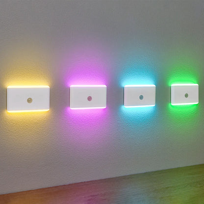 Rechargeable Motion Sensor LED Wall Sconce - Dimmable Color-Changing Night Light