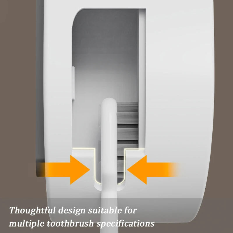 Smart UV Toothbrush Sanitizer and Wall Mount Holder with Air Drying