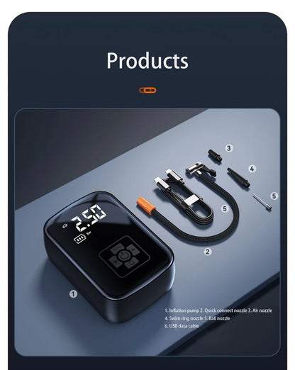 Portable Wireless Car Tire Inflator & Electric Air Pump