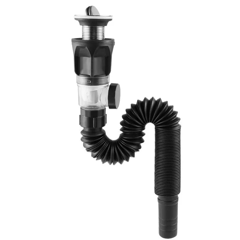 Universal Flexible Sink Drain Pipe - Anti-Odor P-Trap Kit - 15