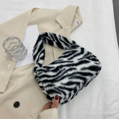 Luxury Plush Leopard Handbag