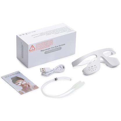 3D LED Red Light Eye Massager with Vibration for Dark Circles & Fatigue Relief