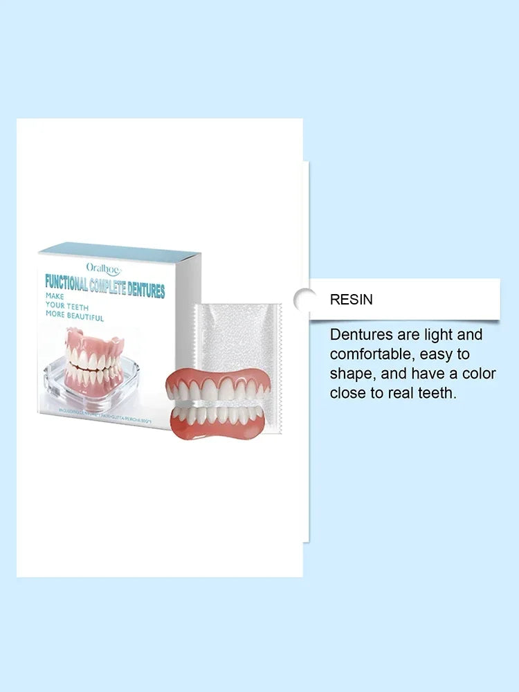 Instant Smile Cosmetic Dentures - Natural Looking Upper & Lower Teeth Veneers - 10