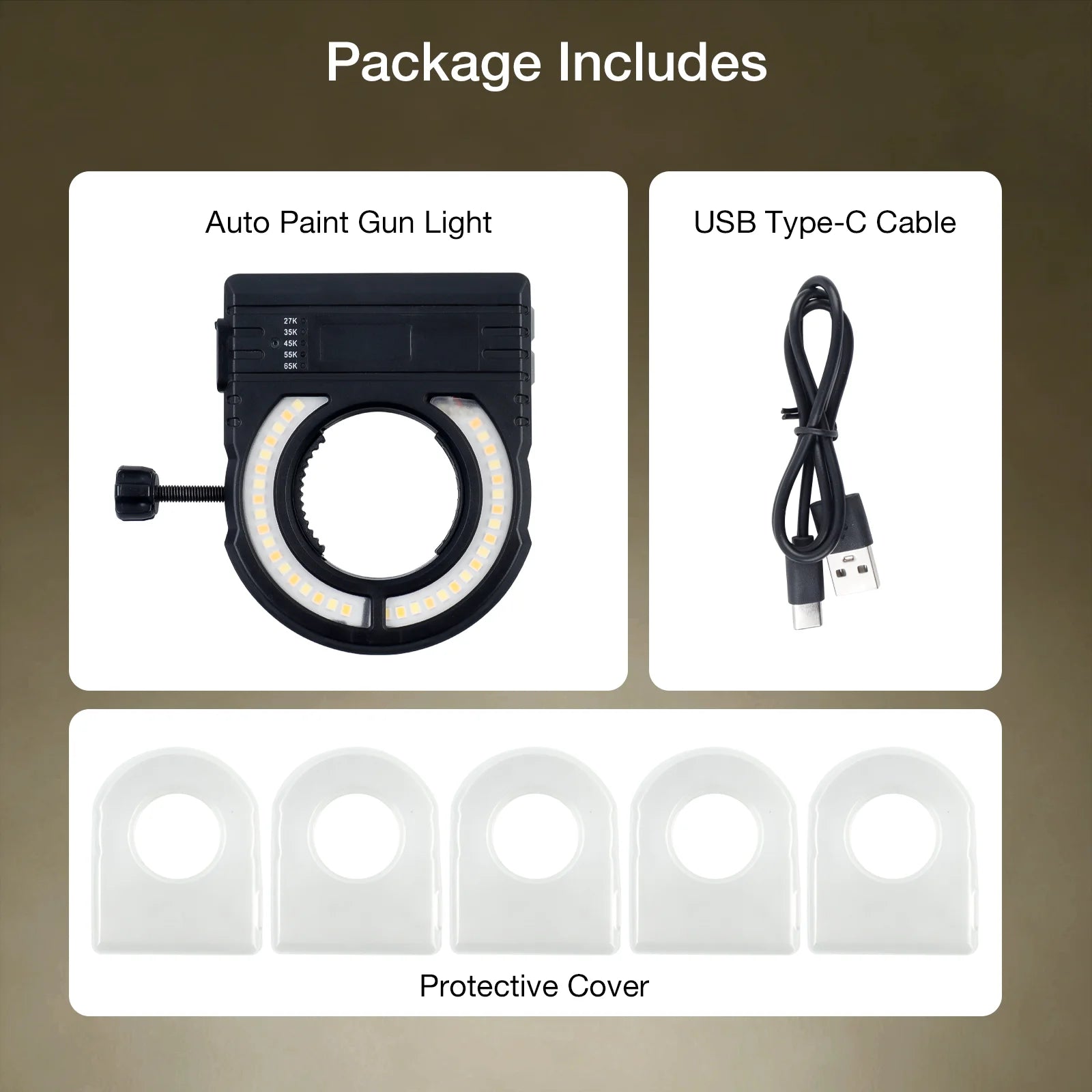 Rechargeable LED Spray Gun Light - Adjustable Car Paint Fill Light - 15