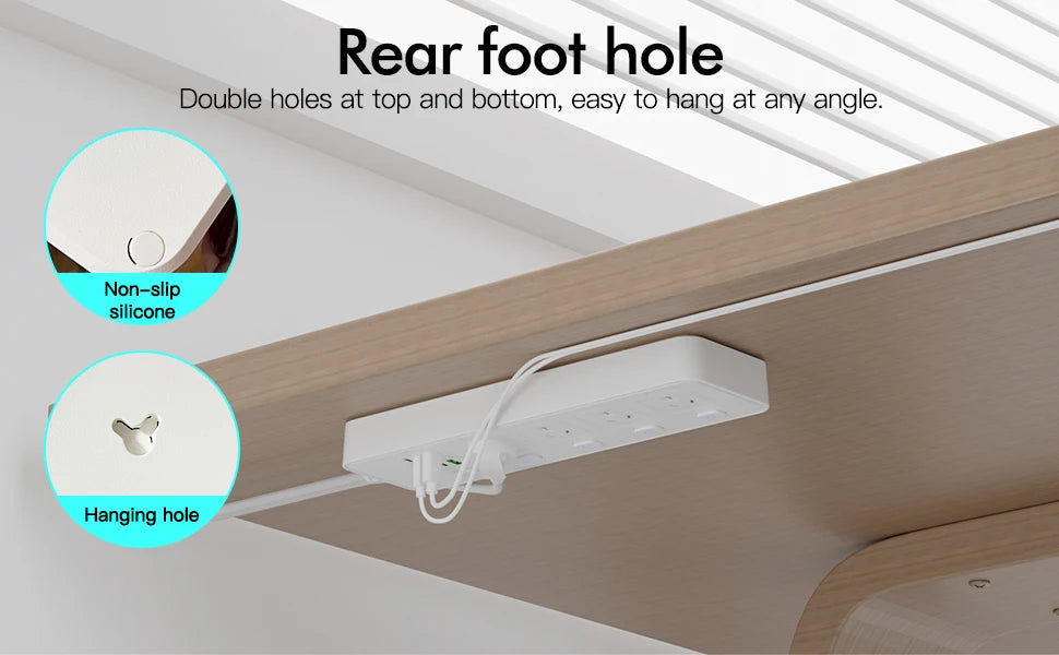 Australian Multi-Plug Power Board with 6 USB Fast Charging Ports & Switches - 11
