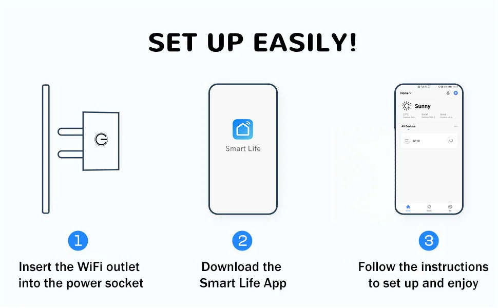AU Smart WiFi Plug with Energy Monitor - Voice Control & Timer Socket