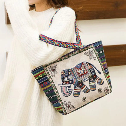Luxury Elephant Print Tote