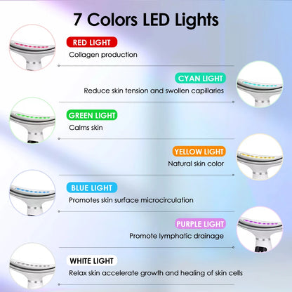LED Light Therapy Face & Neck Lifting Massager - Anti-Aging Skin Tightening Tool