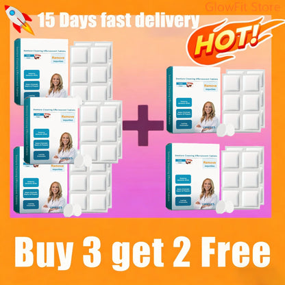 Effervescent Denture Cleaning Tablets for Deep Stain & Odor Removal