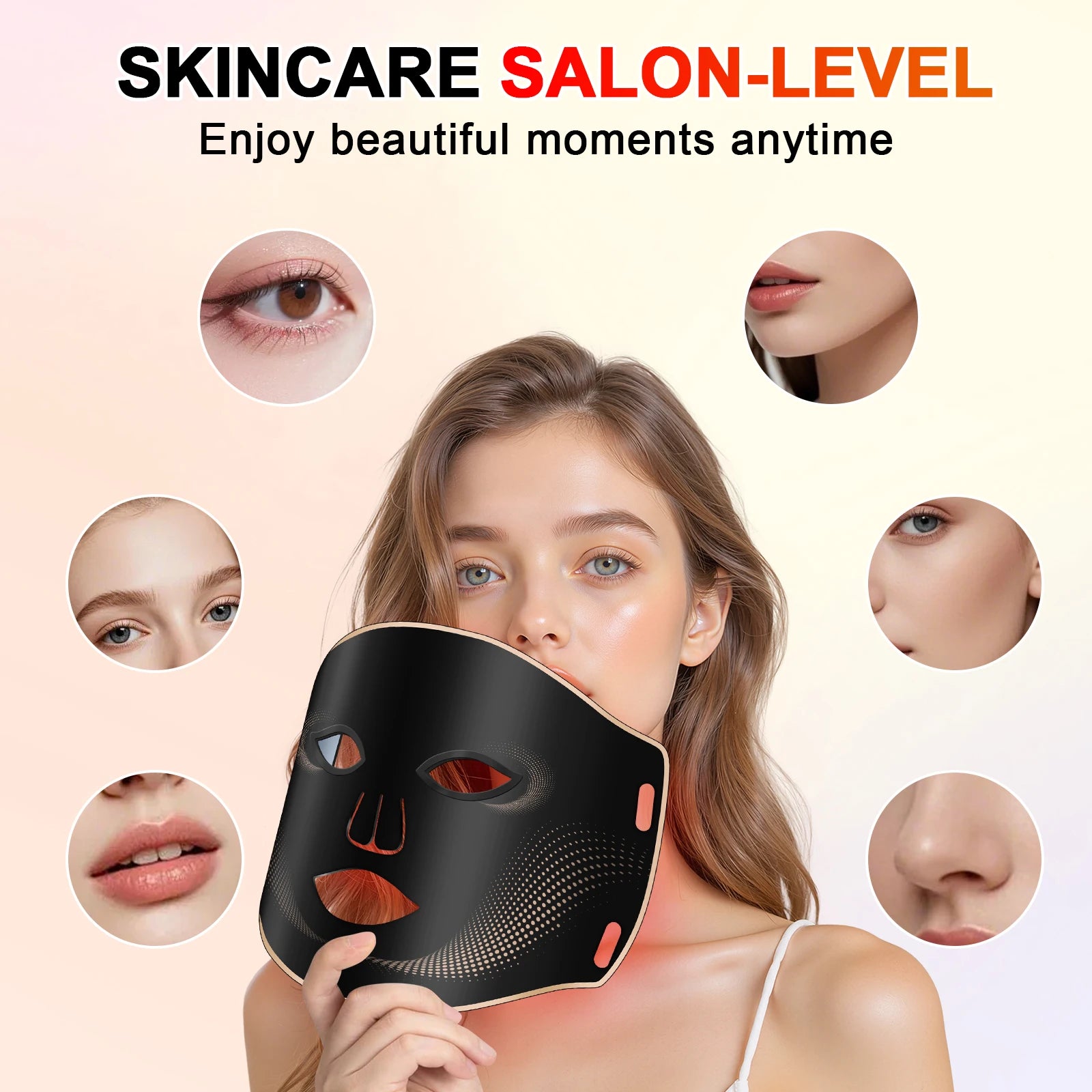 7-Color LED Facial Mask - Cordless Silicone Anti-Aging Skin Rejuvenation Therapy - 5
