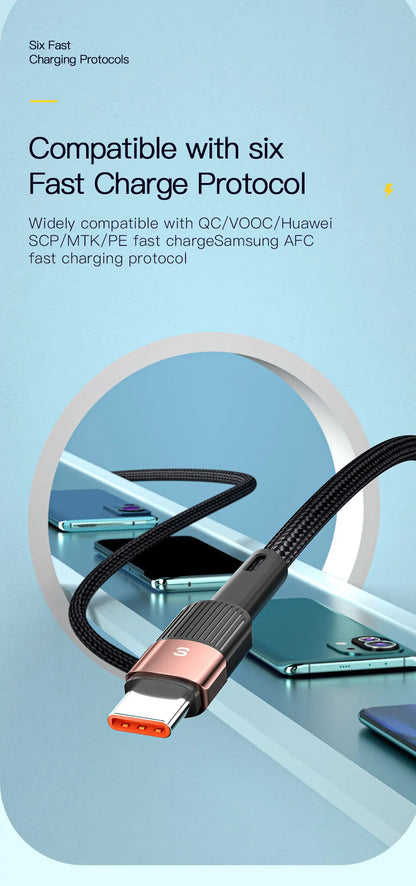 Essager 100W Fast Charging USB-C Cable - High-Speed Data Sync & Power