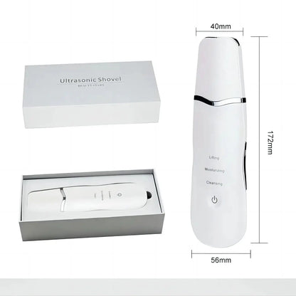 3-in-1 Ultrasonic Skin Scrubber & Facial Deep Cleansing Spatula Tool