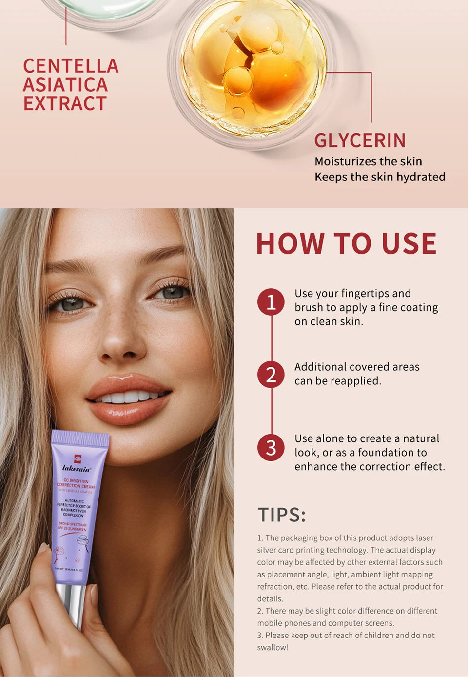 Color Correcting CC Cream - Moisturizing SPF 25 Makeup Base