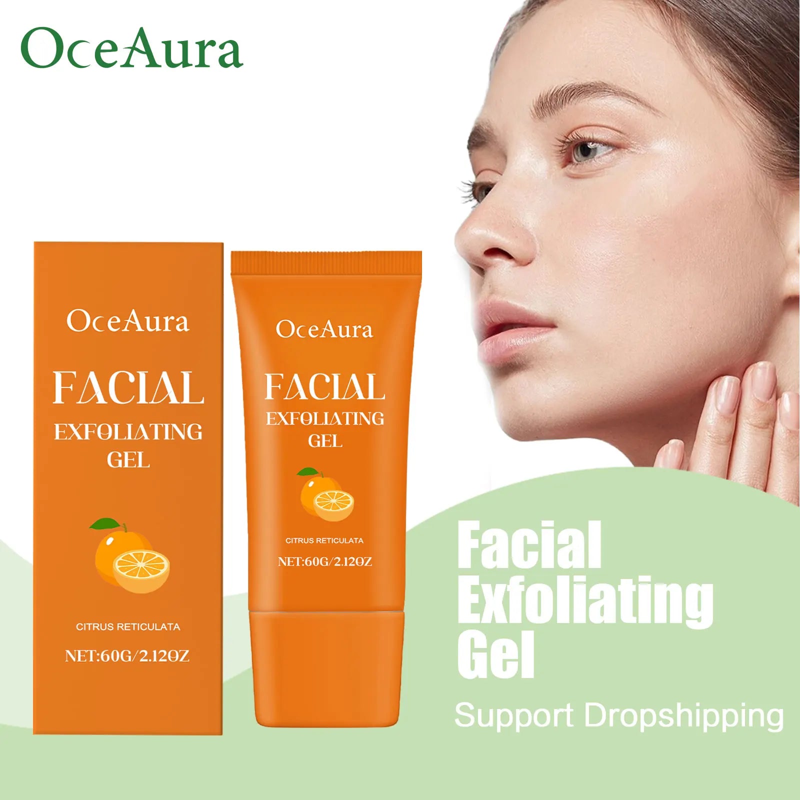 Orange Vitamin C Facial Exfoliating Gel for Deep Cleansing & Brightening - 1