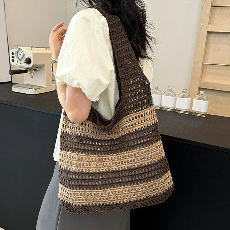 Luxury Aesthetic Knitted Tote