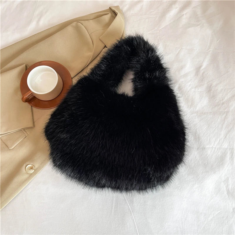 Luxury Soft Plush Bucket Bag