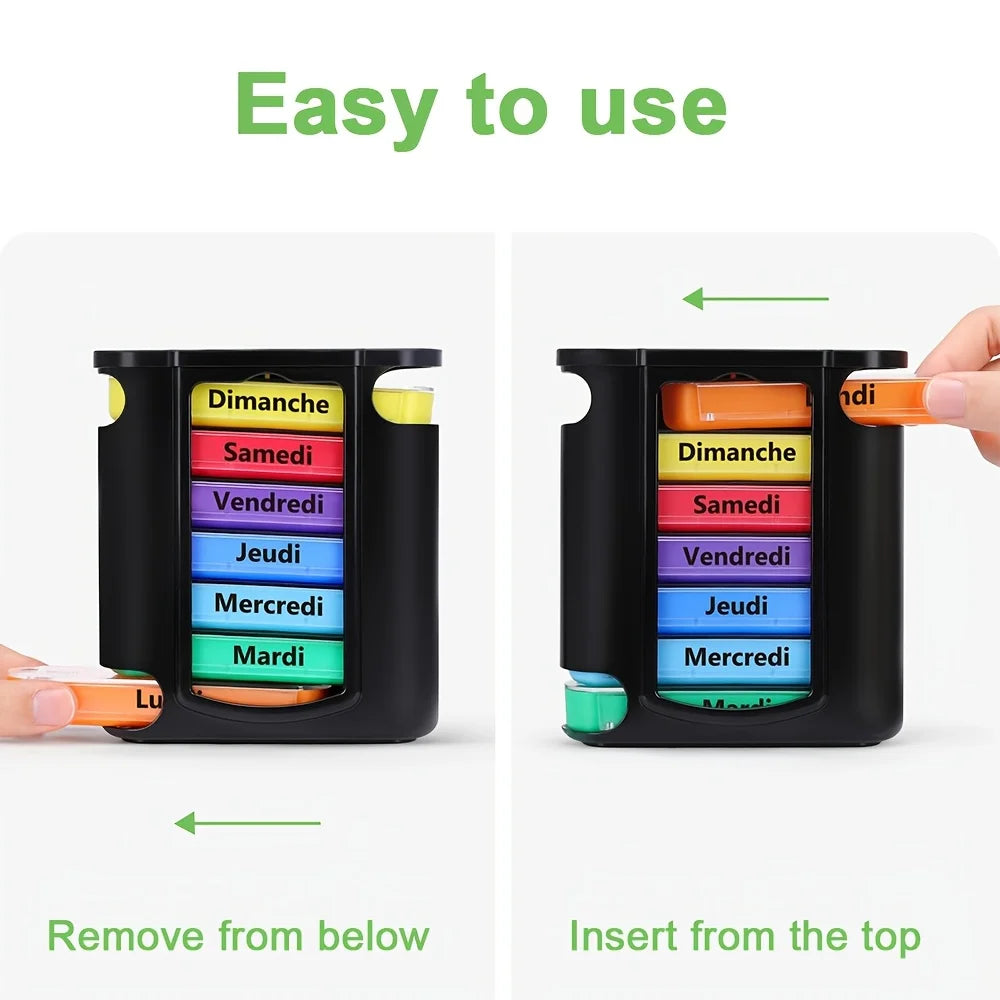 7-Day Weekly Pill Organizer 4 Times a Day Pill Box