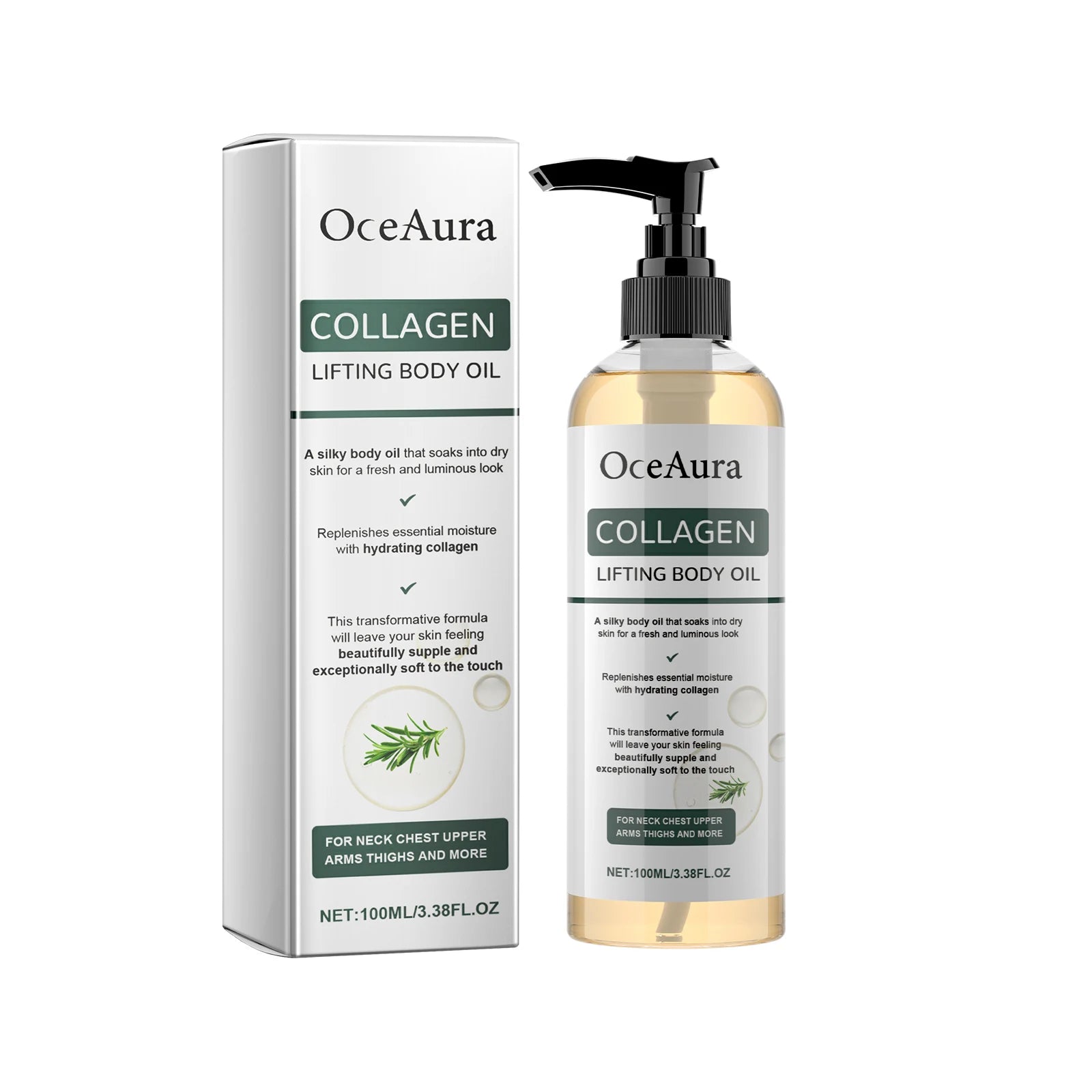 Collagen Body Firming Oil - Hydrating & Tightening Skin Care Treatment - 15