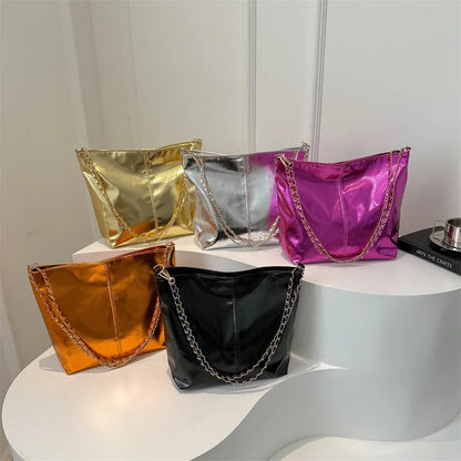 Luxury Glossy Shoulder Tote