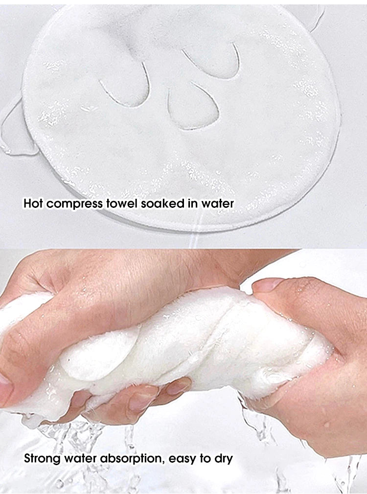 Reusable Hot & Cold Compress Face Towel – Steam Heating Spa Facial Mask - 14