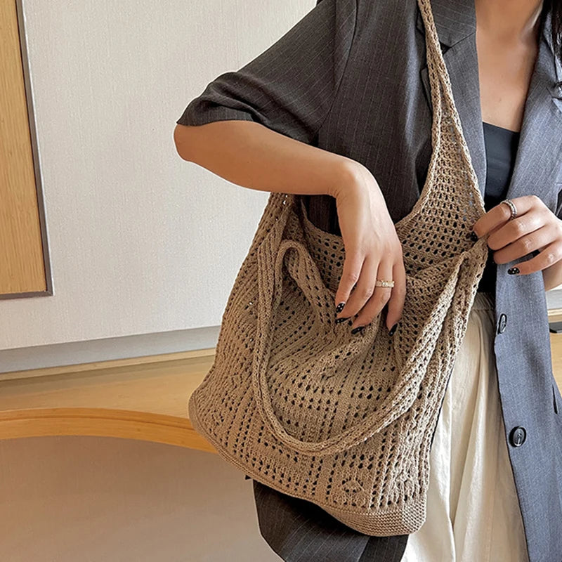 Luxury Hollow Crochet Tote
