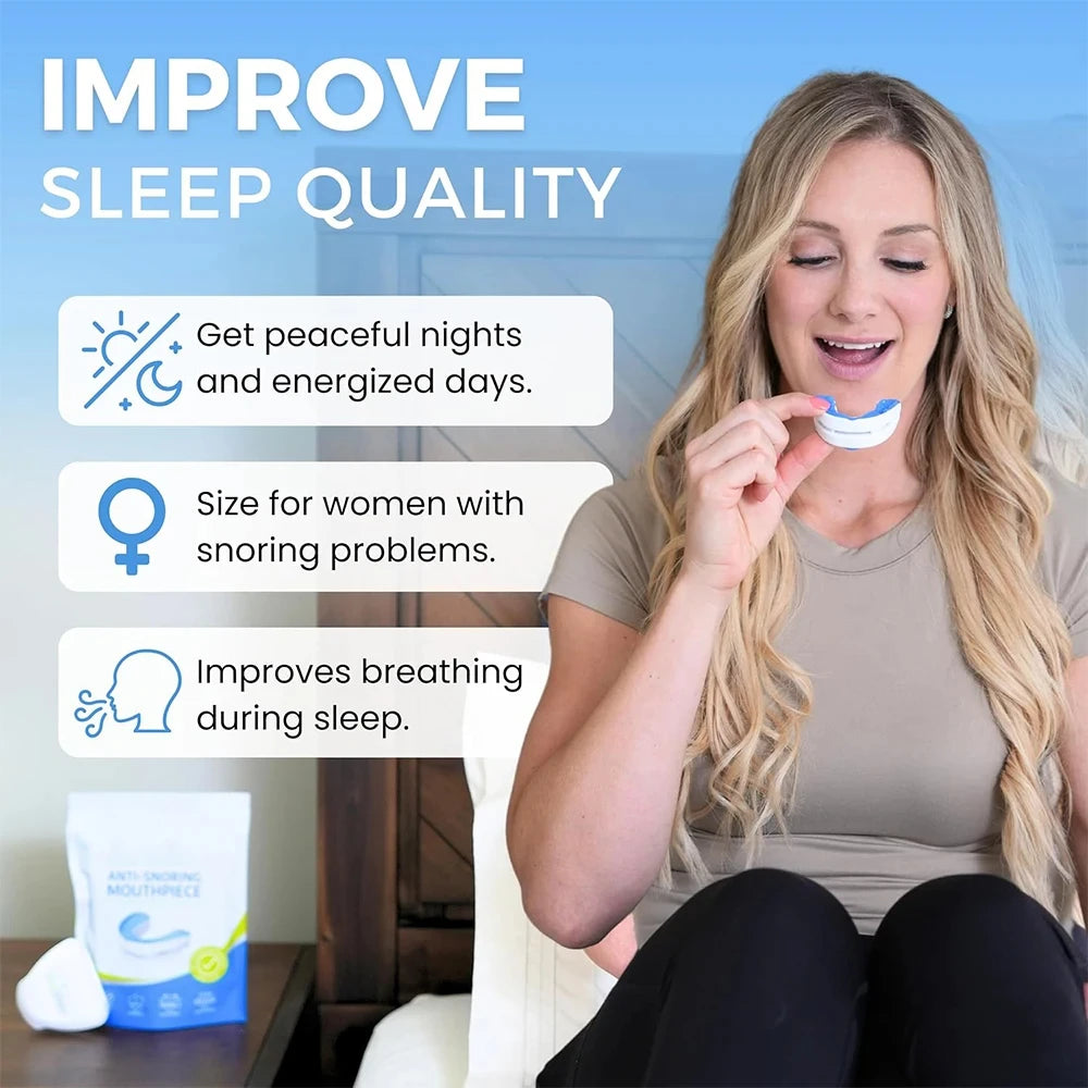 Adjustable Anti-Snoring Mouth Guard Sleep Mouthpiece for Bruxism & Snoring Relief