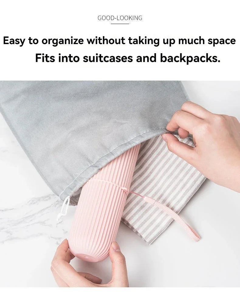 Portable Travel Toothbrush & Toothpaste Holder Case - Eco-Friendly Storage