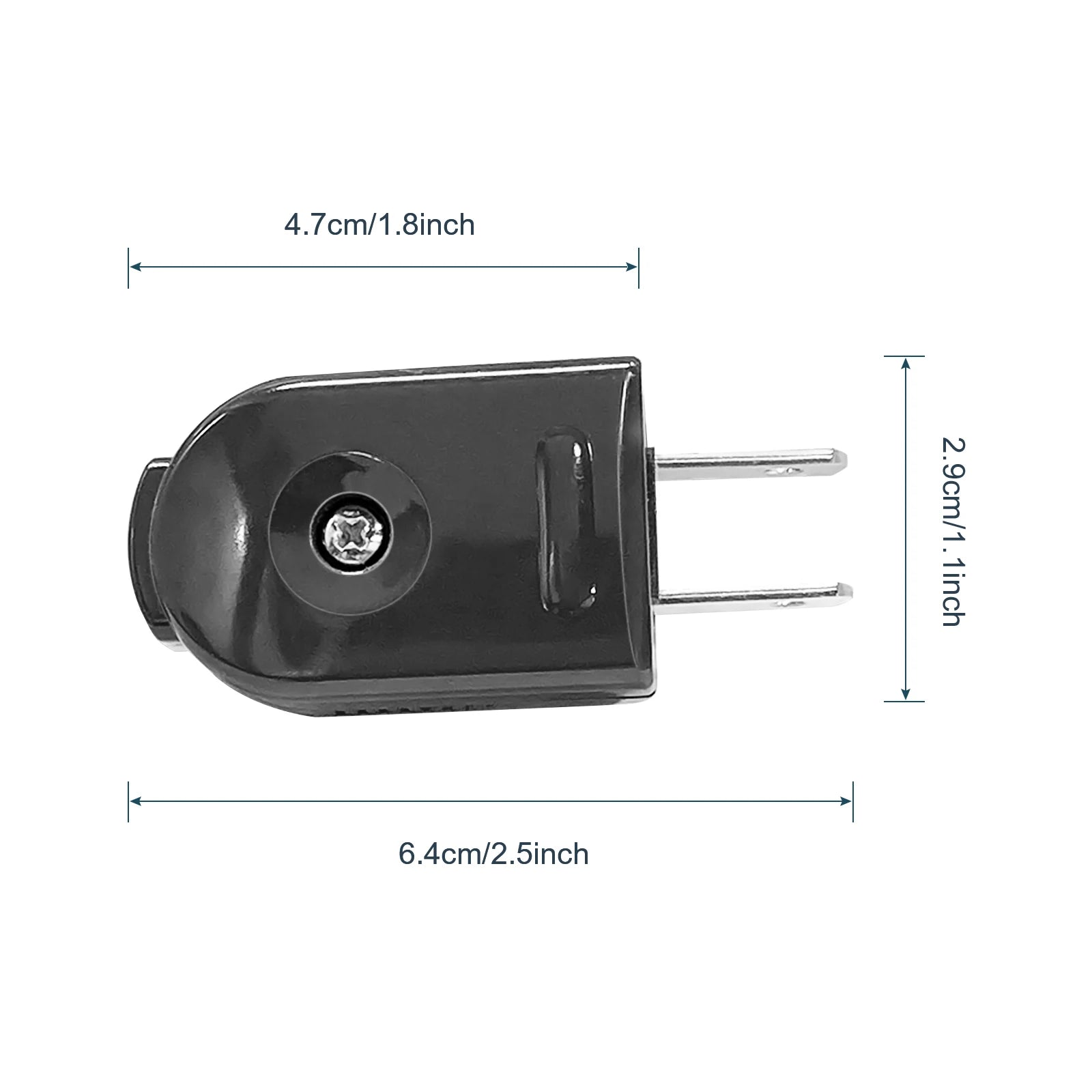 90-Degree Rotating US Power Plug Adapter - Space Saving Swivel Socket - 3