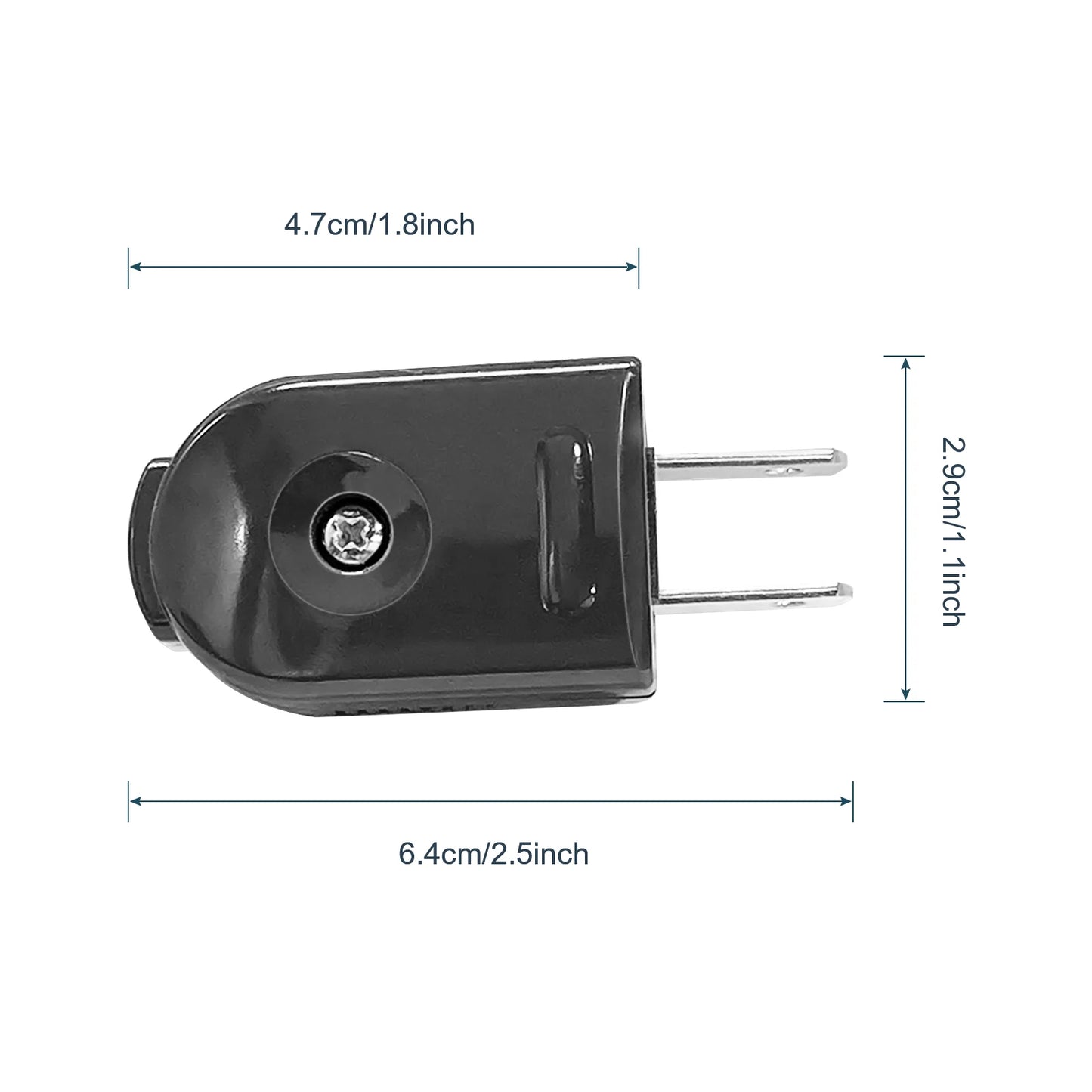 90-Degree Rotating US Power Plug Adapter - Space Saving Swivel Socket