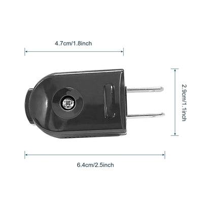90-Degree Rotating US Power Plug Adapter - Space Saving Swivel Socket