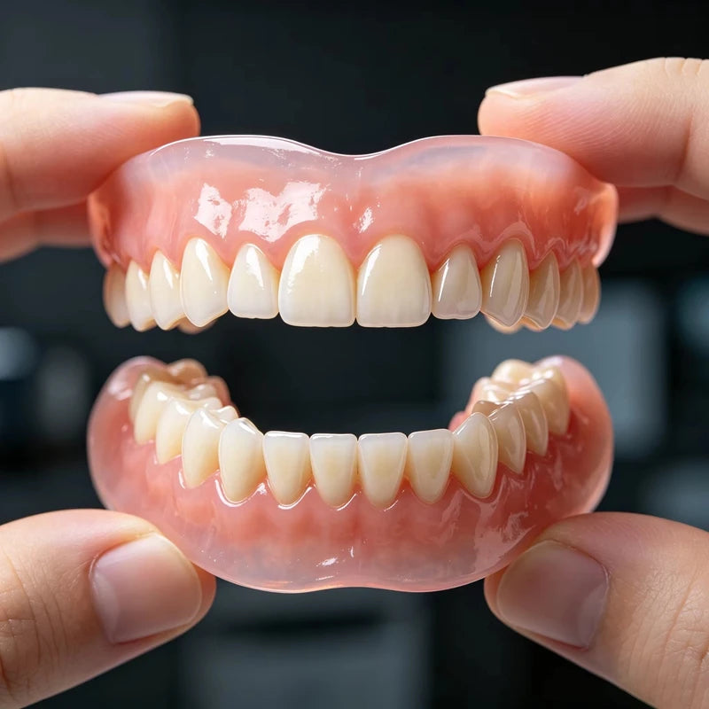 Comfort Fit Silicone Denture Set - Upper & Lower Instant Smile Veneers