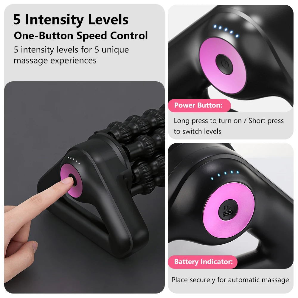 Electric Deep Tissue Fascia Roller Massager for Muscle Recovery