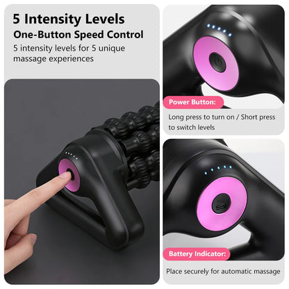 Electric Deep Tissue Fascia Roller Massager for Muscle Recovery
