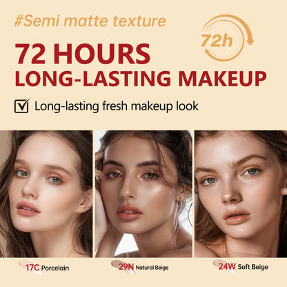 72H Waterproof Semi-Matte Cushion Foundation with Sunscreen
