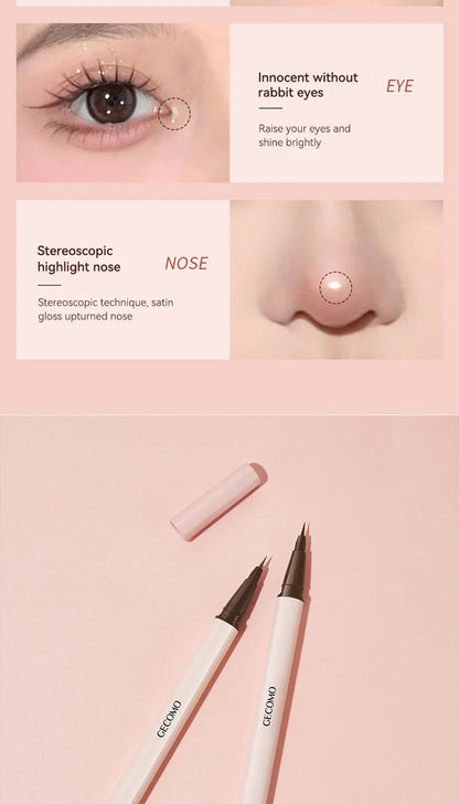Double-Headed Waterproof Eyeliner & Silkworm Highlighter Pen
