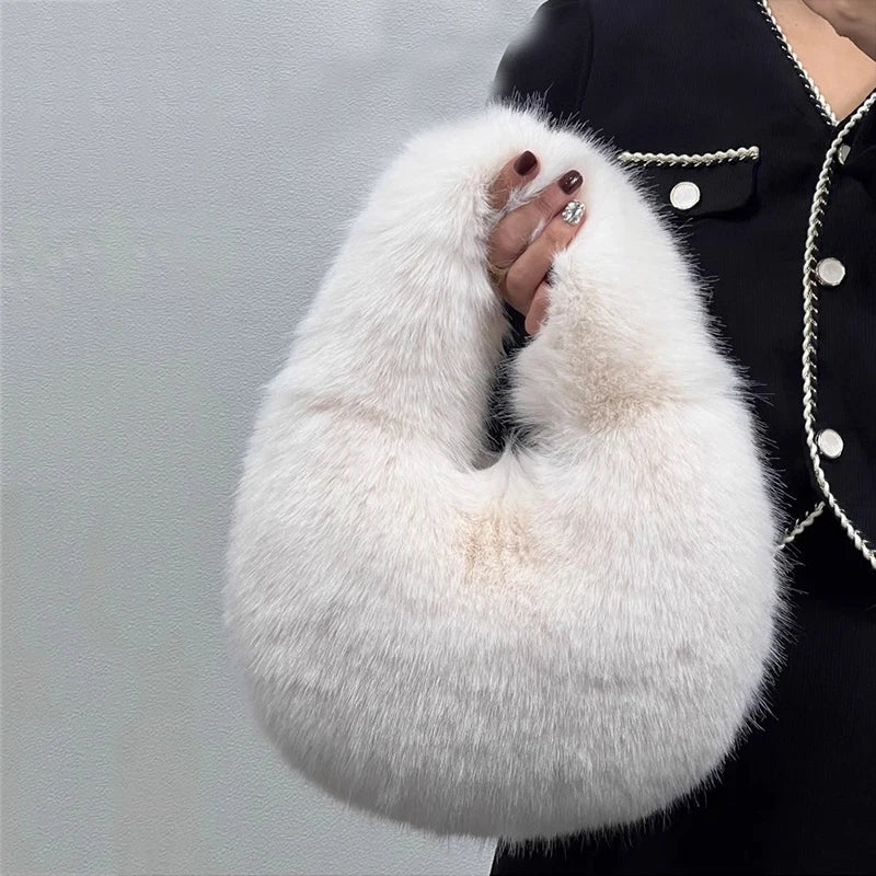 Luxury Soft Plush Bucket Bag